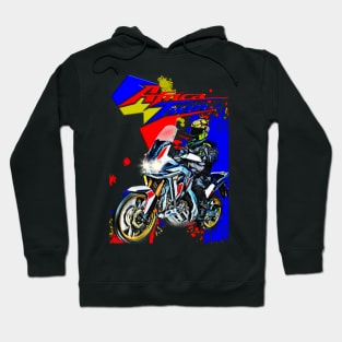 Africa Twin Rider blue Hoodie